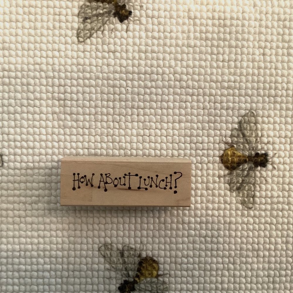 How About Lunch? Rubber Stamp